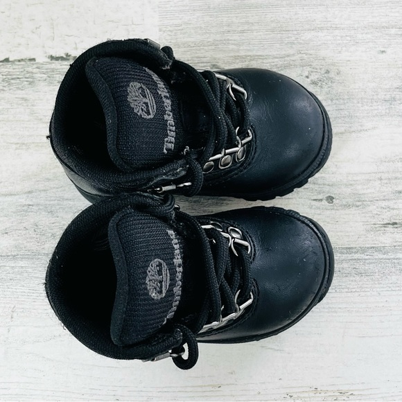 Timberland Toddler Kids Euro Hiker Lace Up Boots Size 4 In Black - Picture 2 of 12